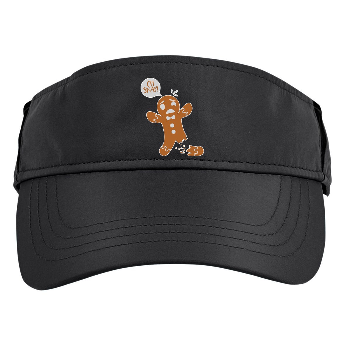 Oh Snap! Funny Gingerbread Christmas Adult Drive Performance Visor