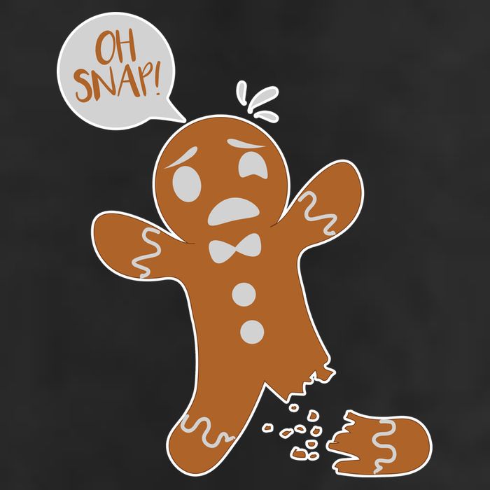 Oh Snap! Funny Gingerbread Christmas 11oz C Handle Ceramic Mug