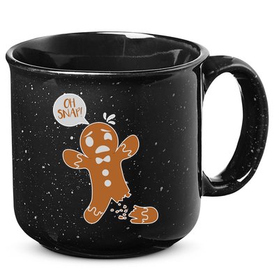 Oh Snap! Funny Gingerbread Christmas 15oz Campfire Ceramic Mug