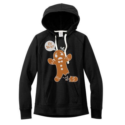 Oh Snap! Funny Gingerbread Christmas Women's Fleece Hoodie