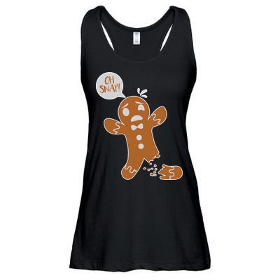 Oh Snap! Funny Gingerbread Christmas Ladies Essential Flowy Tank