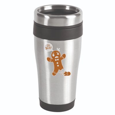 Oh Snap! Funny Gingerbread Christmas 16oz Travel Tumbler