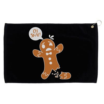 Oh Snap! Funny Gingerbread Christmas Grommeted Golf Towel