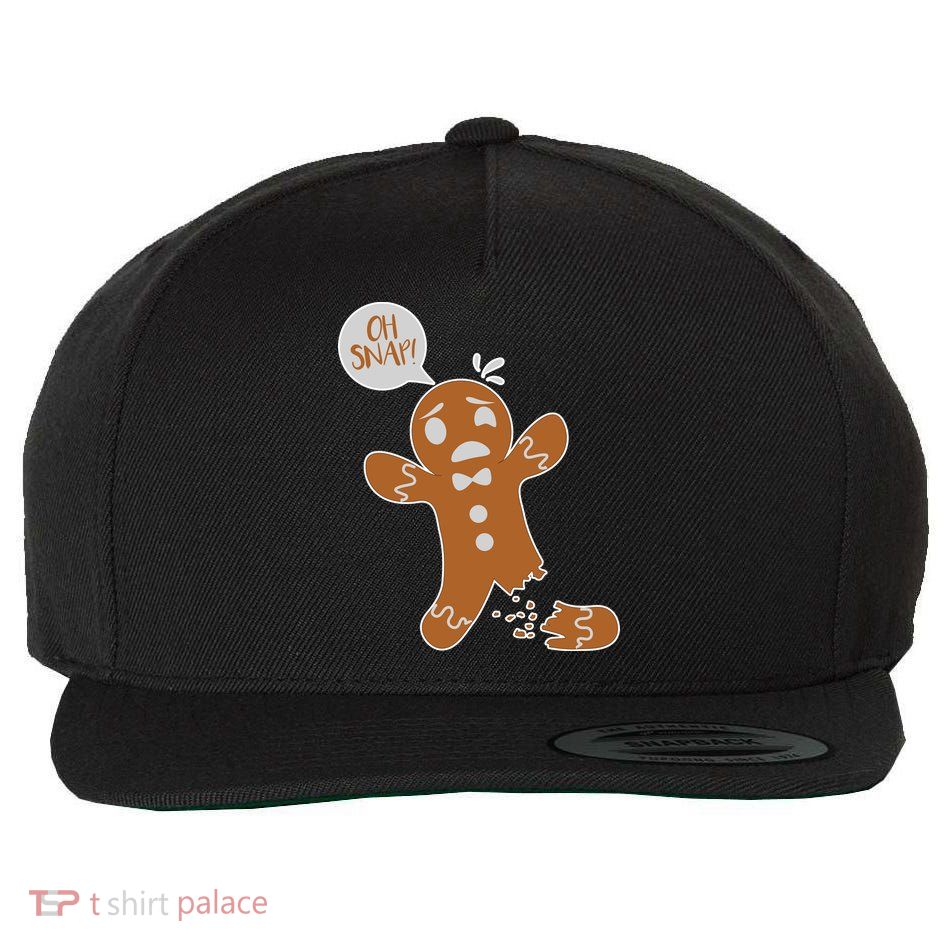 Oh Snap! Funny Gingerbread Christmas Wool Snapback Cap
