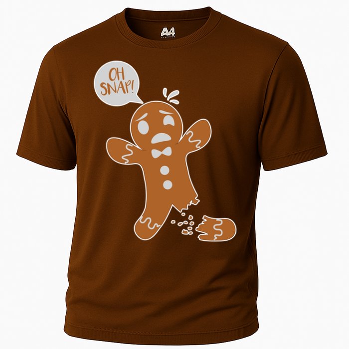 Oh Snap! Funny Gingerbread Christmas Cooling Performance Crew T-Shirt