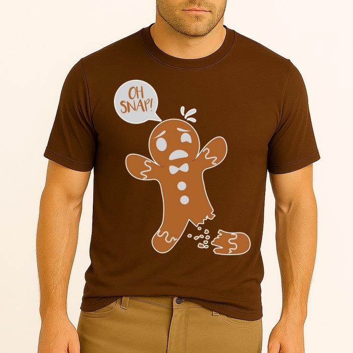 Oh Snap! Funny Gingerbread Christmas Cooling Performance Crew T-Shirt