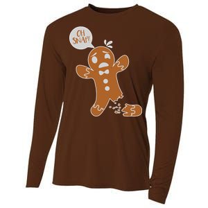 Oh Snap! Funny Gingerbread Christmas Cooling Performance Long Sleeve Crew