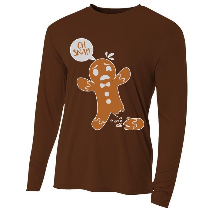 Oh Snap! Funny Gingerbread Christmas Cooling Performance Long Sleeve Crew