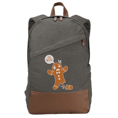 Oh Snap! Funny Gingerbread Christmas Cotton Canvas Backpack