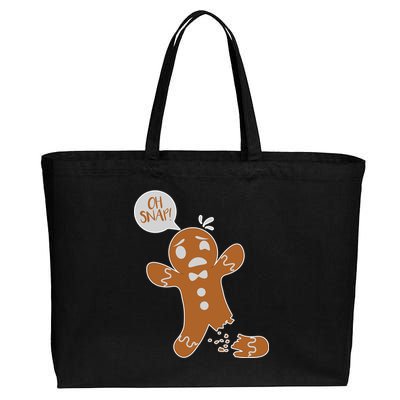 Oh Snap! Funny Gingerbread Christmas Cotton Canvas Jumbo Tote