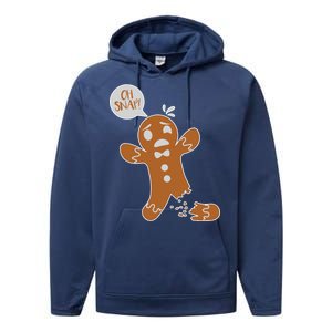 Oh Snap! Funny Gingerbread Christmas Performance Fleece Hoodie