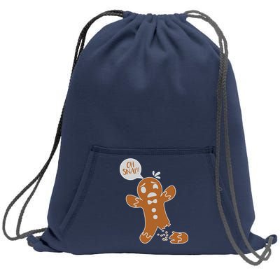 Oh Snap! Funny Gingerbread Christmas Sweatshirt Cinch Pack Bag