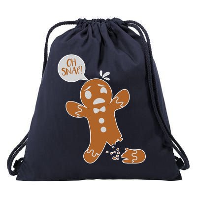 Oh Snap! Funny Gingerbread Christmas Drawstring Bag