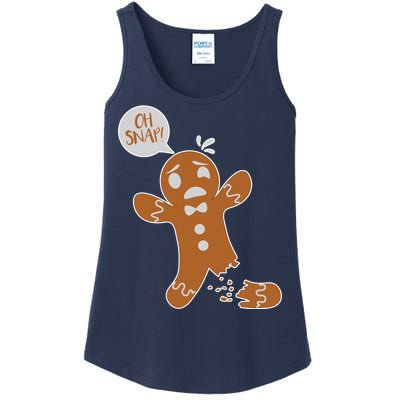 Oh Snap! Funny Gingerbread Christmas Ladies Essential Tank