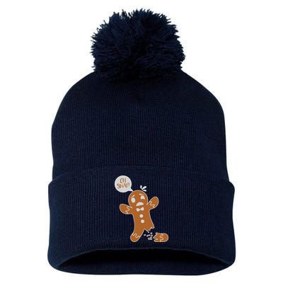 Oh Snap! Funny Gingerbread Christmas Pom Pom 12in Knit Beanie