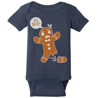 Oh Snap! Funny Gingerbread Christmas Baby Bodysuit