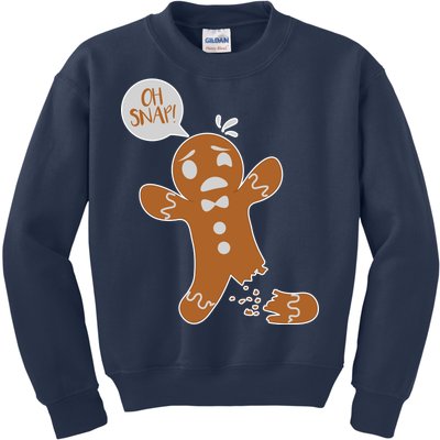 Oh Snap! Funny Gingerbread Christmas Kids Sweatshirt