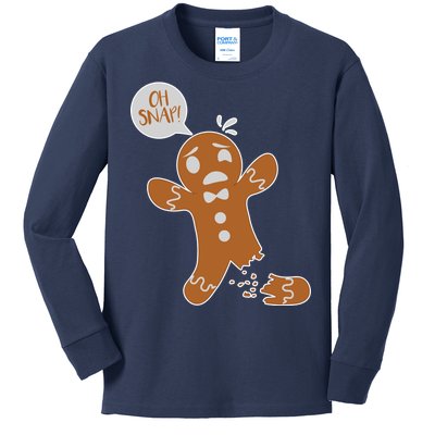 Oh Snap! Funny Gingerbread Christmas Kids Long Sleeve Shirt