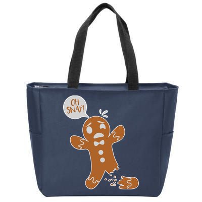 Oh Snap! Funny Gingerbread Christmas Zip Tote Bag