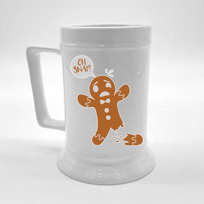 Oh Snap! Funny Gingerbread Christmas Beer Stein