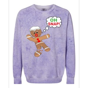 Oh Snap Gingerbread Funny Christmas Design Colorblast Crewneck Sweatshirt