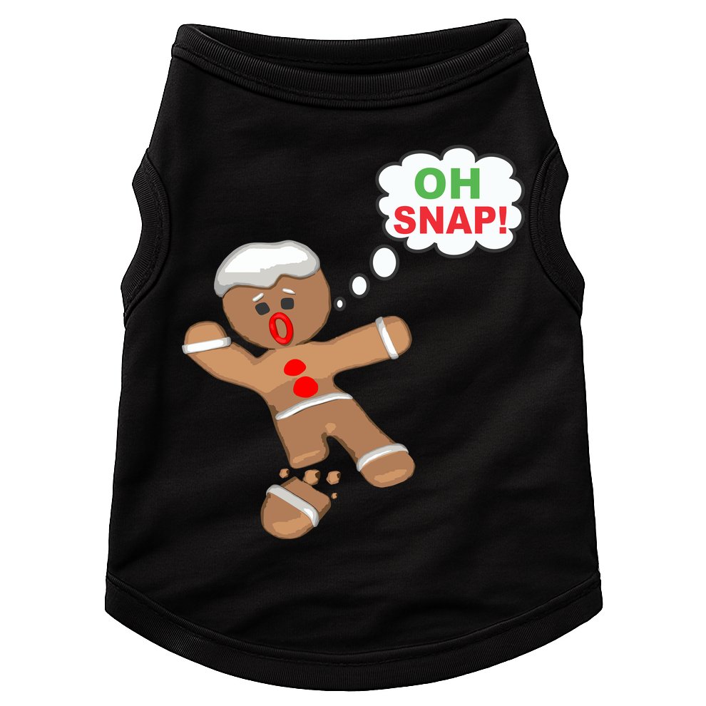 Oh Snap Gingerbread Funny Christmas Design Doggie Tank