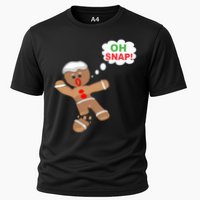 Oh Snap Gingerbread Funny Christmas Design Cooling Performance Crew T-Shirt