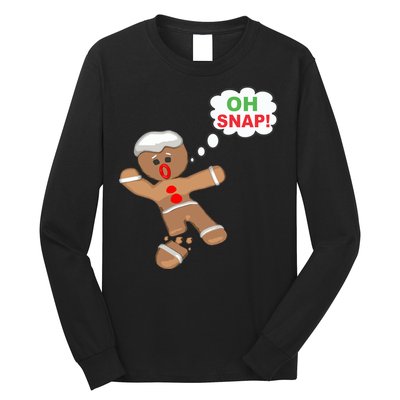Oh Snap Gingerbread Funny Christmas Design Long Sleeve Shirt