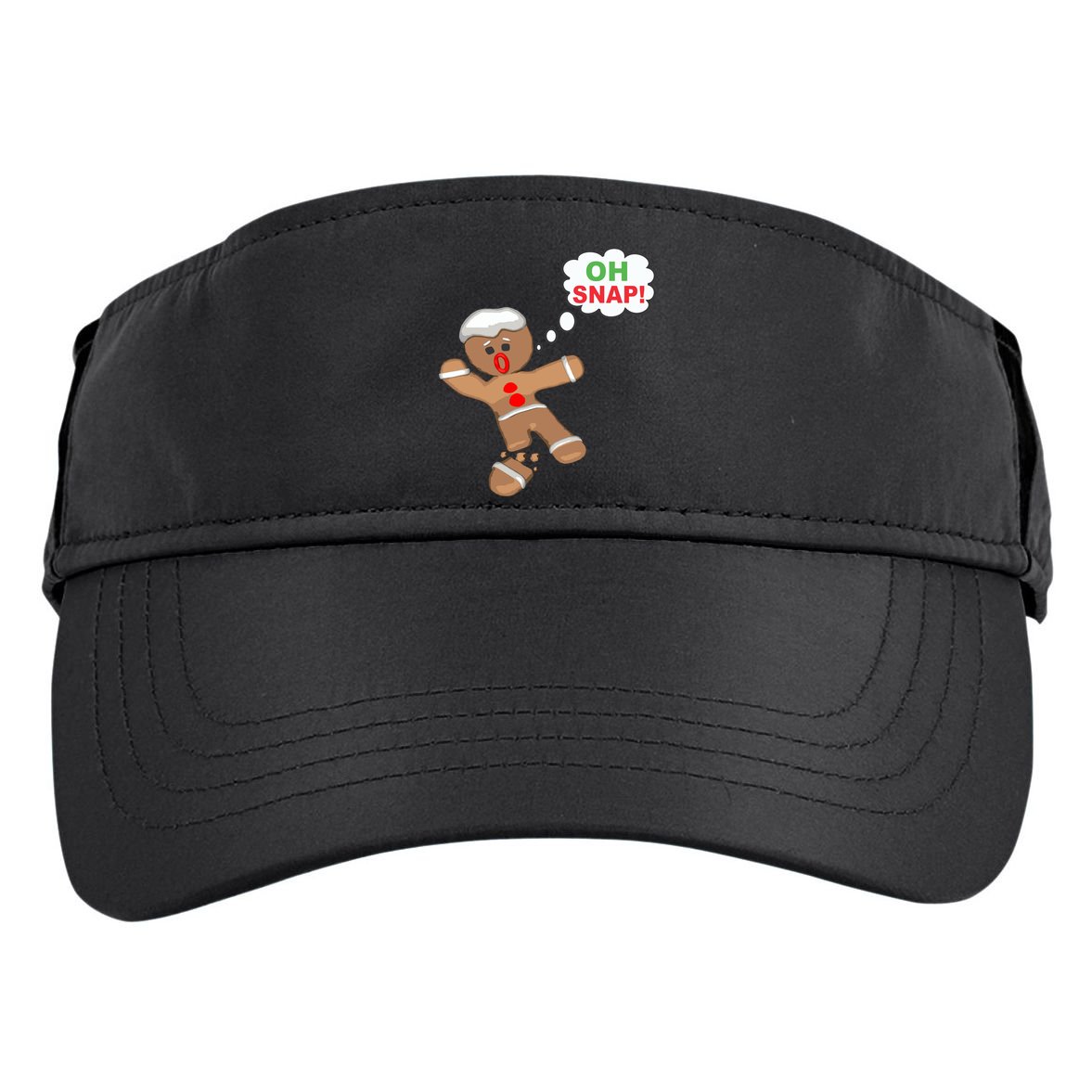 Oh Snap Gingerbread Funny Christmas Design Adult Drive Performance Visor