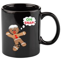 Oh Snap Gingerbread Funny Christmas Design 11oz C Handle Ceramic Mug