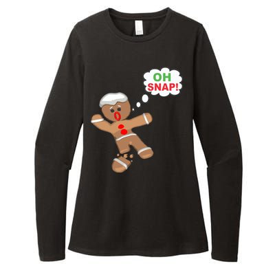 Oh Snap Gingerbread Funny Christmas Design Womens CVC Long Sleeve Shirt