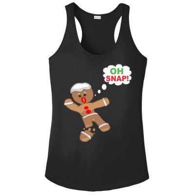 Oh Snap Gingerbread Funny Christmas Design Ladies PosiCharge Competitor Racerback Tank