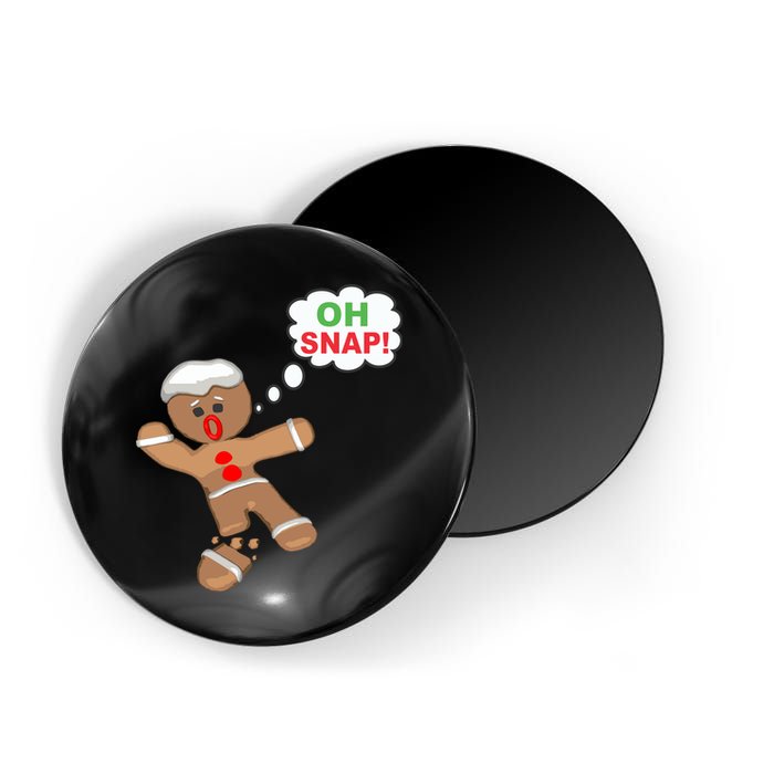 Oh Snap Gingerbread Funny Christmas Design Magnet