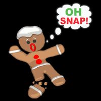 Oh Snap Gingerbread Funny Christmas Design Magnet