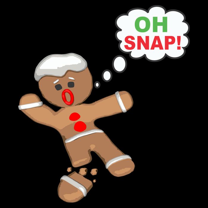 Oh Snap Gingerbread Funny Christmas Design Magnet
