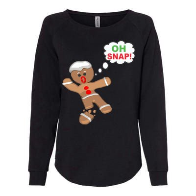 Oh Snap Gingerbread Funny Christmas Design Womens California Wash Sweatshirt