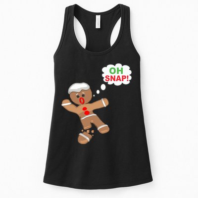 Oh Snap Gingerbread Funny Christmas Design Womens Tank Top