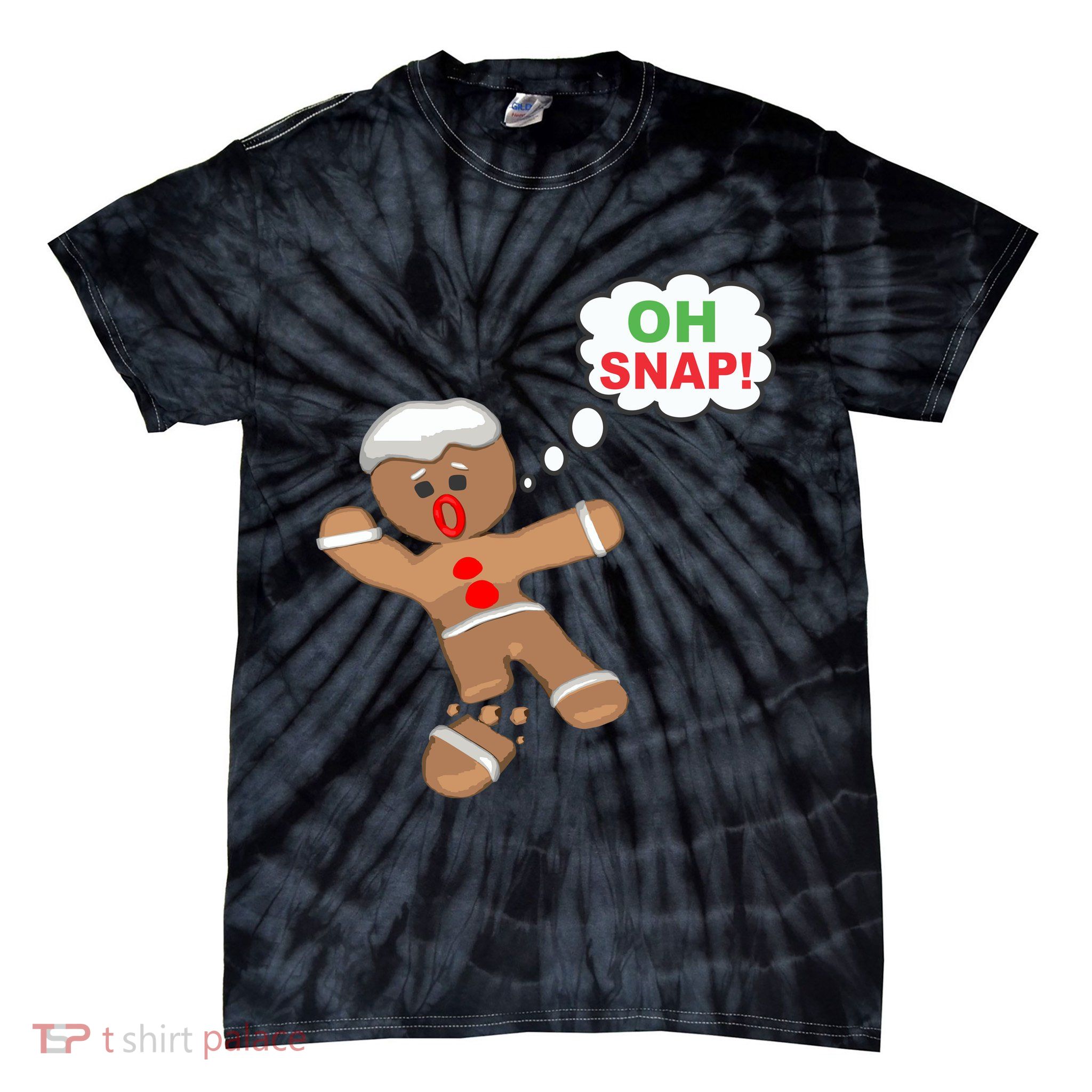 Oh Snap Gingerbread Funny Christmas Design Tie-Dye T-Shirt