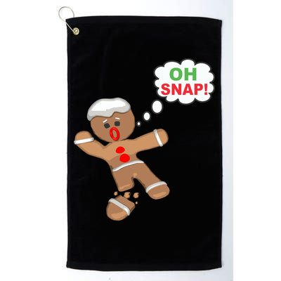 Oh Snap Gingerbread Funny Christmas Design Golf Towel