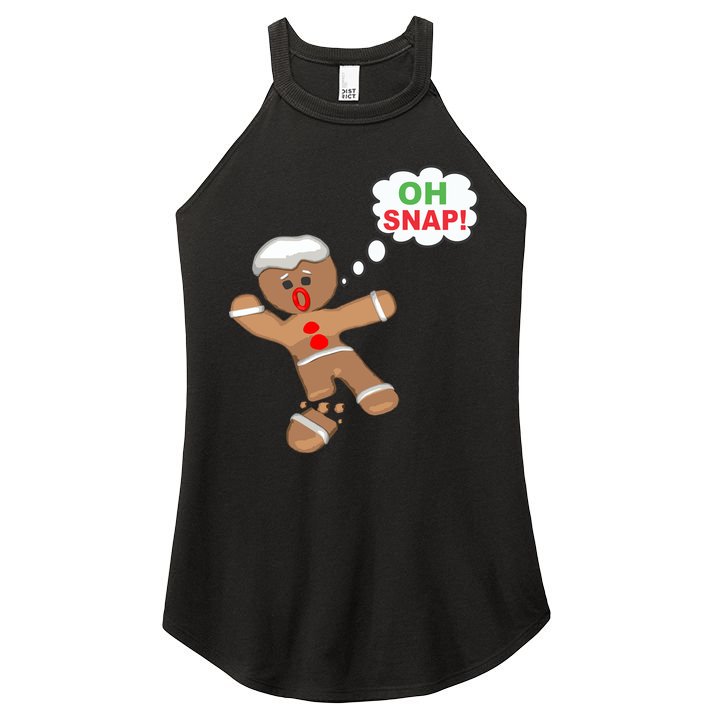 Oh Snap Gingerbread Funny Christmas Design Women's Perfect Tri Rocker Tank