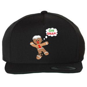 Oh Snap Gingerbread Funny Christmas Design Wool Snapback Cap