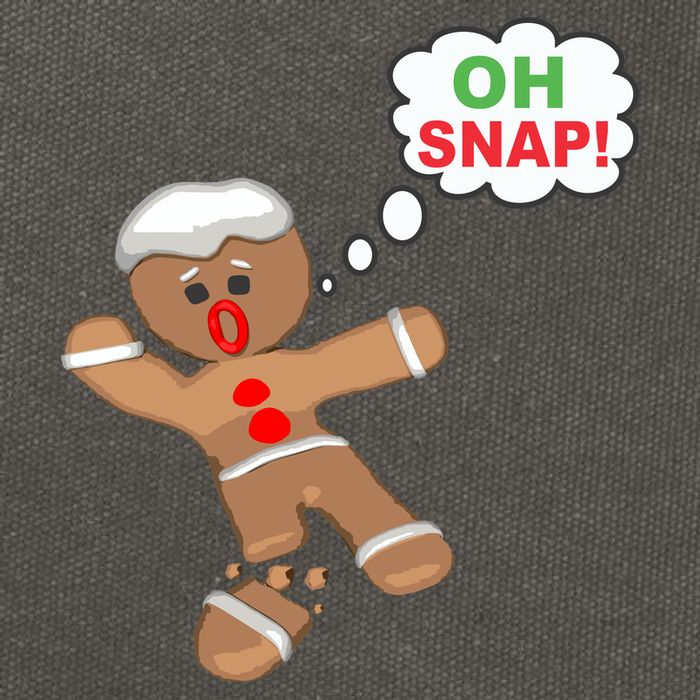 Oh Snap Gingerbread Funny Christmas Design Cotton Canvas Backpack