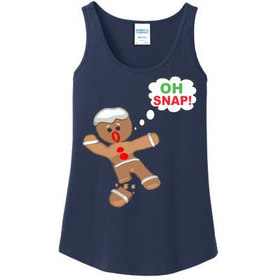 Oh Snap Gingerbread Funny Christmas Design Ladies Essential Tank