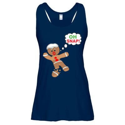 Oh Snap Gingerbread Funny Christmas Design Ladies Essential Flowy Tank