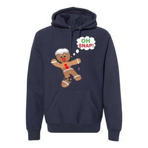 Oh Snap Gingerbread Funny Christmas Design Premium Hoodie