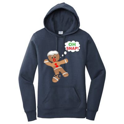 Oh Snap Gingerbread Funny Christmas Design Women's Pullover Hoodie