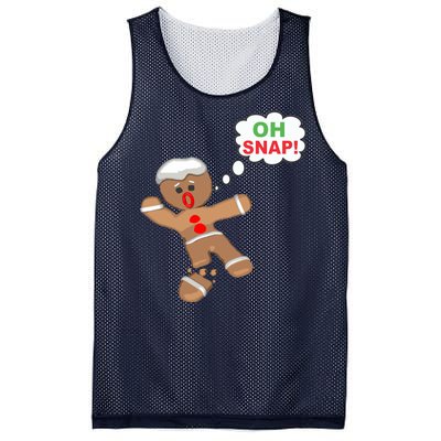 Oh Snap Gingerbread Funny Christmas Design Mesh Reversible Basketball Jersey Tank