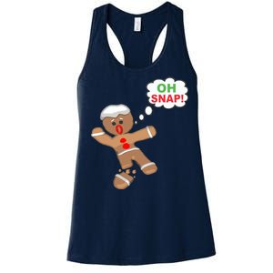 Oh Snap Gingerbread Funny Christmas Design Women's Racerback Tank