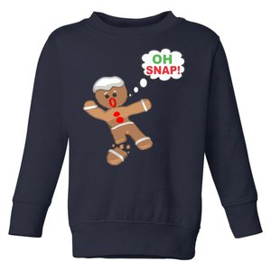 Oh Snap Gingerbread Funny Christmas Design Toddler Sweatshirt