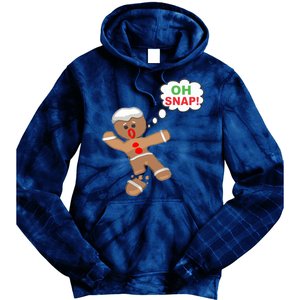 Oh Snap Gingerbread Funny Christmas Design Tie Dye Hoodie